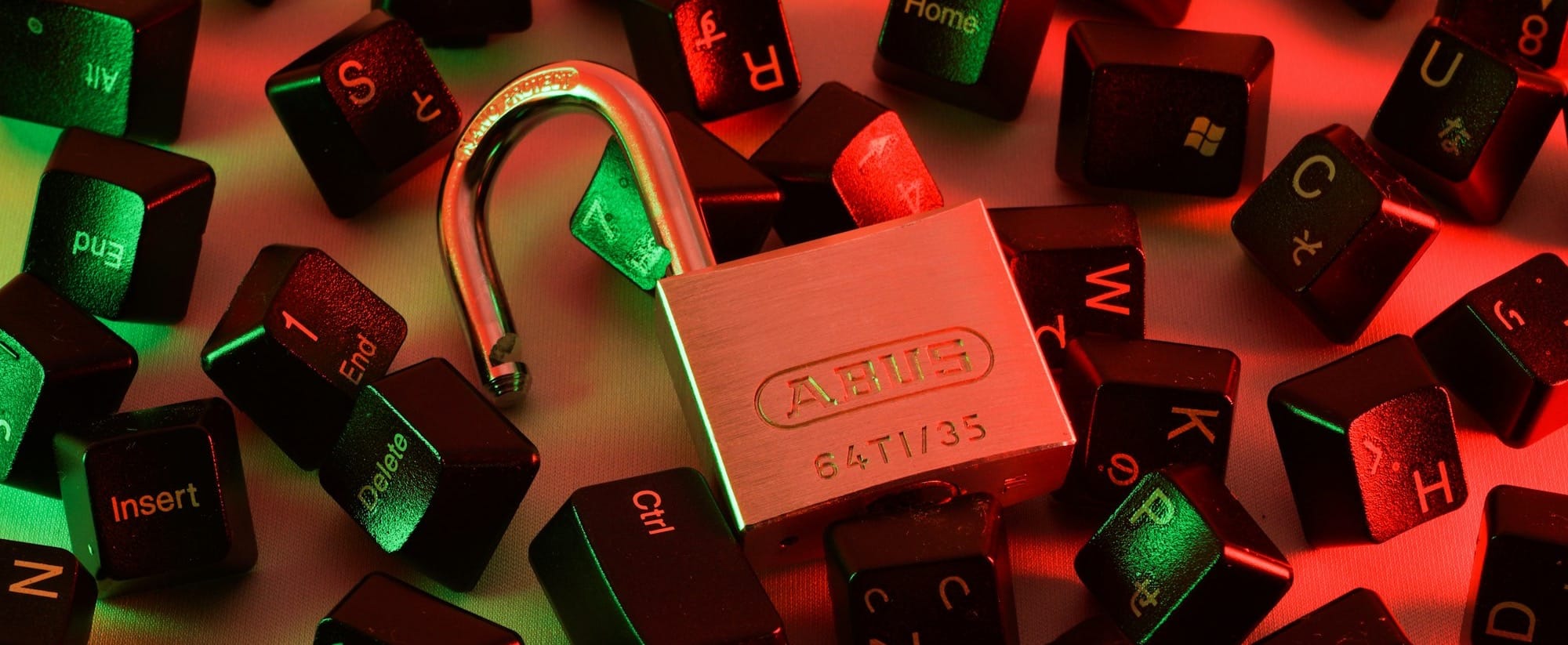 red and black love lock