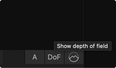 DoF preview tooltip